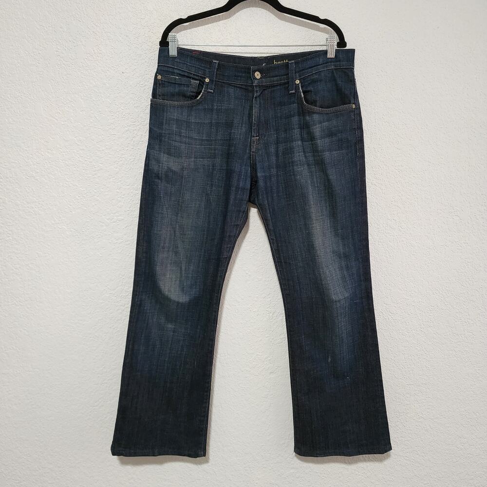 7 For All Mankind Men's Bootcut Denim Jeans Dark Wash Size 33